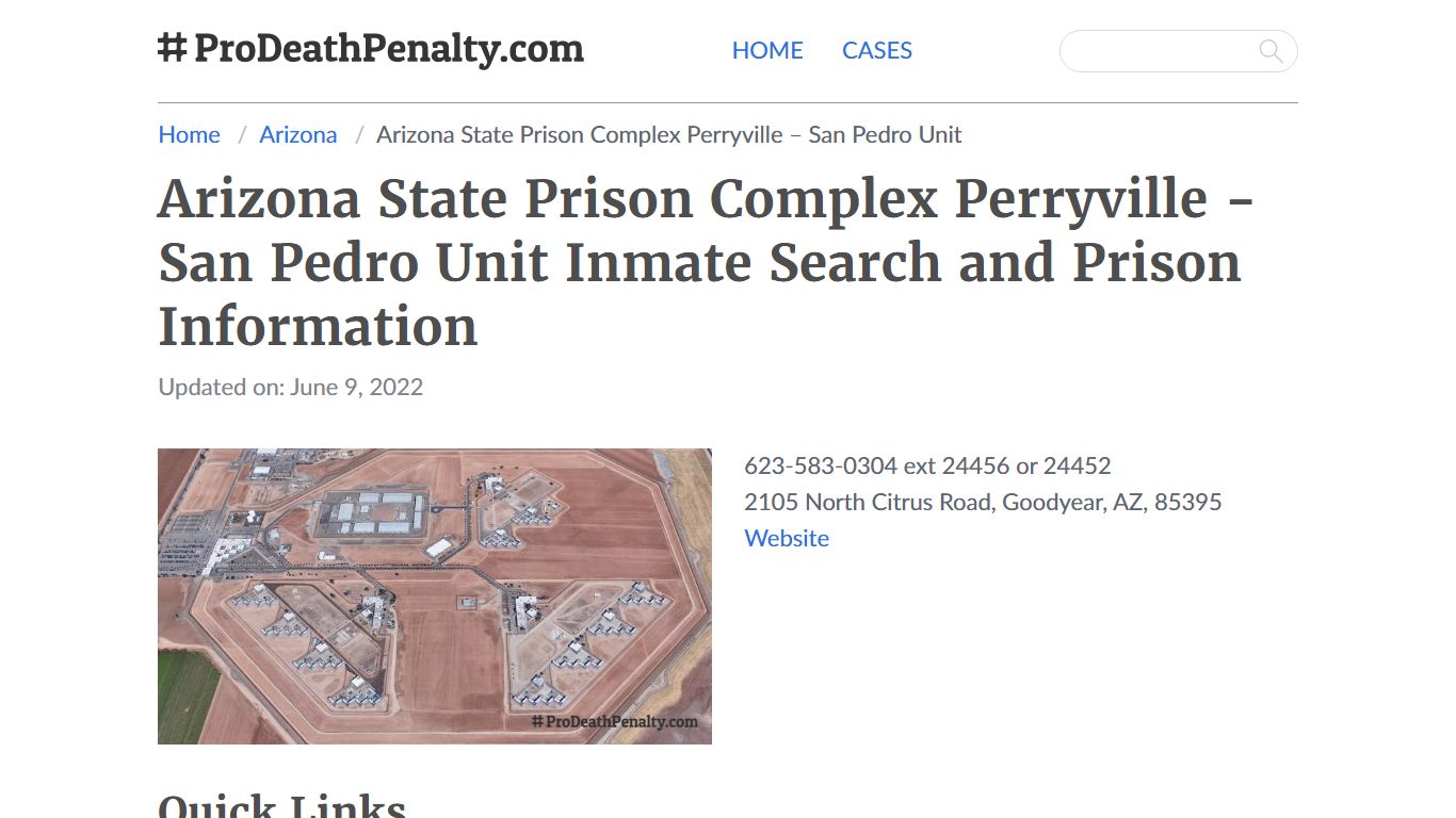 Arizona State Prison Complex Perryville - San Pedro Unit ...